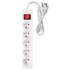 NEO TOOLS Produžni kabel, 5 Schuko utičnica, prekidač, 1,5 m, bijeli