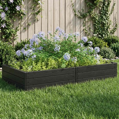 Povišena gredica crna 151 × 75,5 × 25 cm PP
