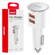 AMIO Auto punjač 2x usb-a 3.4A 12/24V