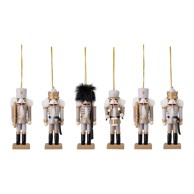 BLOOMINGVILLE Drveni ukrasi za božićno drvce, set 6 kom, 13 cm, Nikita  