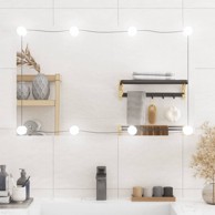 Zidno ogledalo s LED svjetlima 50 x 80 cm stakleno pravokutno