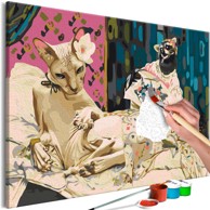 Slika za samostalno slikanje Lady Cat 60x40