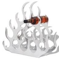 Stalak za vino za 11 boca, srebrni, aluminijski