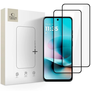 TECH-PROTECT Glass Fit 2x zaštitno staklo za Motorola Moto G57/G57 Power/G67 Power, crna