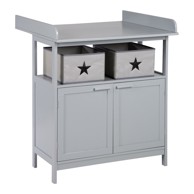 ROBA Siva dječja komoda s promjenjivim stolom 87x100x75 cm Hamburg 
