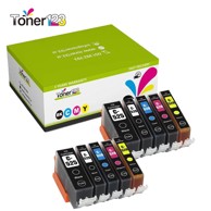 TONER123 Komplet Canon 2×PGI-525BK + 8×CLI-526 / PIXMA MG5150,5250,5350,5350S,6150,6250,8150,8250 / MX715,885,895, 2× crna, 2× crna, 2× cijan, 2× magenta, 2× žuta