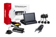 AMIO Parking senzori, 4 kom, crni, 18 mm, TFT02 4,3'' zaslon, buzzer, HD-502-IR kamera za rikverc