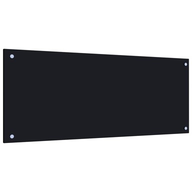 Kuhinjska zaštita od prskanja, kaljeno staklo, crna