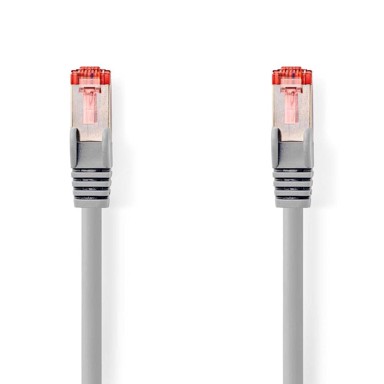 NEDIS Mrežni kabel CAT6 RJ45 muški RJ45 muški S/FTP 15,0 m okrugli LSZH oznaka, sivi