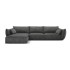 MAZZINI SOFAS Siva kutna garnitura (lijevi kut) Vanda, 308x171x85 cm