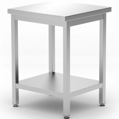 HENDI Radni stol, Budget Line, s policom, 600 x 600 x 850 mm