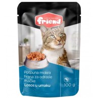 FRIEND Hrana za mačke, vrećica losos u umaku, 100 g