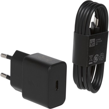 SAMSUNG Punjač USB-C 25W s USB-C kablom, crni