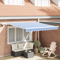 Skrovita tenda 3.5x2.5 m, platno i metal, plava, bijela