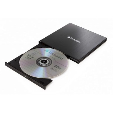 VERBATIM Optički disk pogon 43889, Blu-Ray RW, crni