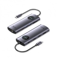 VENTION Docking stanica, USB-C, DP, 2x HDMI, 2x USB 3.0, 1x USB 2.0, 1x RJ45, 1x SD/TF, PD MST, crna