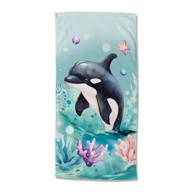 GOOD MORNING Plavi ručnik za plažu od samta za djecu 75x150 cm Splash