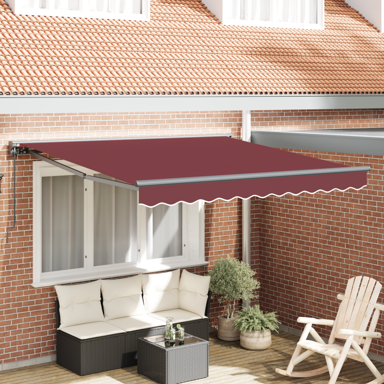 Skrovita tenda 300x250 cm, poliester, burgundska crvena