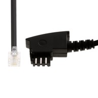 HELOS Priključni kabel TAE F–6P4C, 10 m, crni