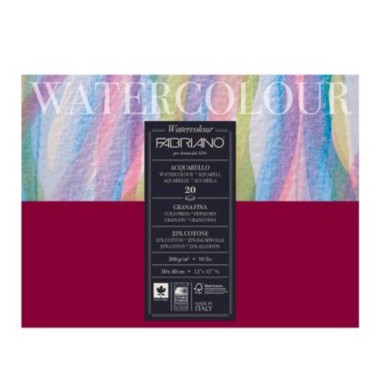 FABRIANO Blok Watercolor gf, 30x40cm, 200g, 20L