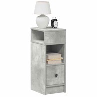 Noćni ormarići 2 kom s ladicom beton siva 25x31x66 cm