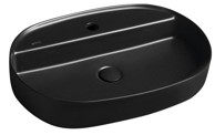 ISVEA INFINITY OVAL Umivaonik, 60x40 cm, ovalni, nadgradni, keramika, crna mat