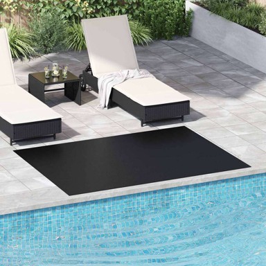 Podni mat, 1,5 x 2 m, rebrasti lim, guma, crna