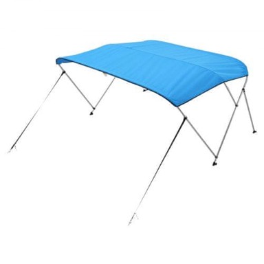 VEVOR Bimini nadstrešnica za čamac, 3 luka, 183 x 137-152 x 117 cm, plava