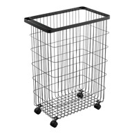 YAMAZAKI Crna metalna košara za rublje 55 l Tower 