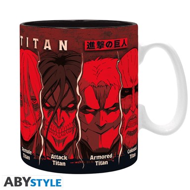 Šalica Attack on Titan All Titans, 460 ml