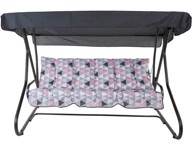 ROJAPLAST Vrtna ljuljačka MILANO 035-23, rasklopiva, 3 osobe, metal/tekstil, antracit