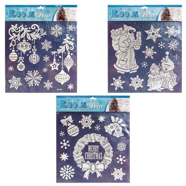 Božićne naljepnice za staklo, 30x30 cm