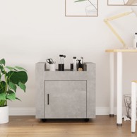 Kolica za radni stol boja betona 60x45x60 cm konstruirano drvo