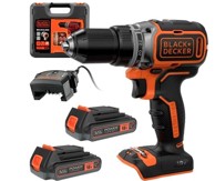 BLACK+DECKER Aku odvijač BL186KB (18V, 52 Nm, 2×2,0Ah)