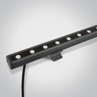Wall washer, LED, 24x1W, CW, 20x60°, lens, IP66, 24V, dimm, DM7055B/C, sivi