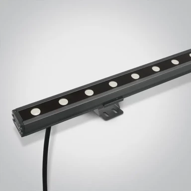 Wall washer, LED, 24x1W, CW, 20x60°, lens, IP66, 24V, dimm, DM7055B/C, sivi