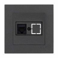 EXEN Priključnica RJ45 CAT6, antracit