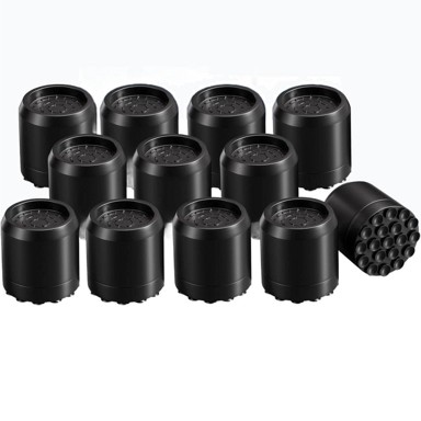 NIKCORP Antivibracijski podlošci za namještaj i perilicu rublja/sušilicu set 12 kom s vakuumskim čašicama, crna