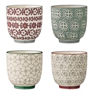 BLOOMINGVILLE Set od 4 kamene šalice Karine, 180 ml