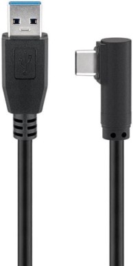 USB-C na USB-A kabel, verzija 3.0, snaga 4,5 W, brzina 5 Gbps, duljina 3 m, kutni