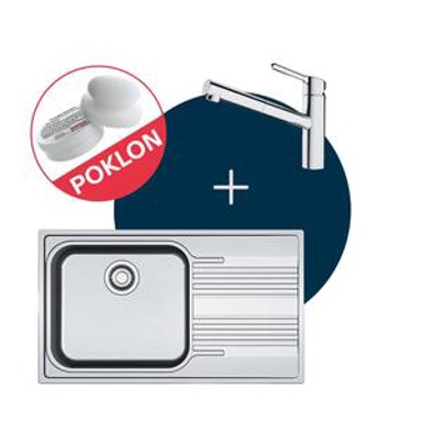 FRANKE Set sudoper Smart SRX 611-86 LB + slavina Orbit Doccia