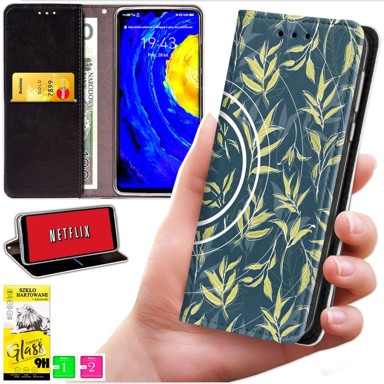 BLUEMOON Futrola tipa novčanik za Realme 14 5G / 14T 5G - maska s uzorkom + zaštitno staklo 9H