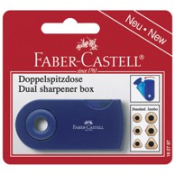 FABER-CASTELL Šiljilo Sleeve Twin, s PVC spremnikom, 2 rupe, sorto