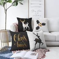 MINIMALIST CUSHION COVERS Set od 4 ukrasne jastučnice , 55 x 55 cm Christmas