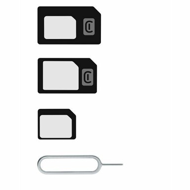 CELLULARLINE Univerzalni adapter set 3u1, SIM/MicroSIM/NanoSIM
