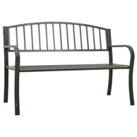 Vrtna klupa, 120 cm, čelična, siva
