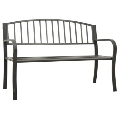Vrtna klupa, 120 cm, čelična, siva