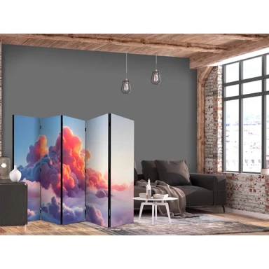 Paravan Spektakl sumraka, Oblaci u nijansama ružičaste i ljubičaste, 225 x 172 cm
