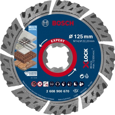 BOSCH Dijamantna rezna ploča EXPERT X-LOCK 125 x 22,23 x 2,4 x 12 mm
