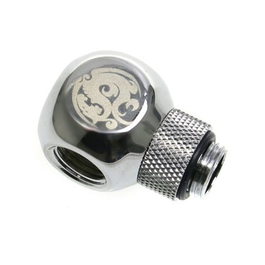 BITSPOWER Adapter T-razdijelnik G1/4 inča AG na 2x G1/4 inča IG, rotirajući, sjajno srebrni